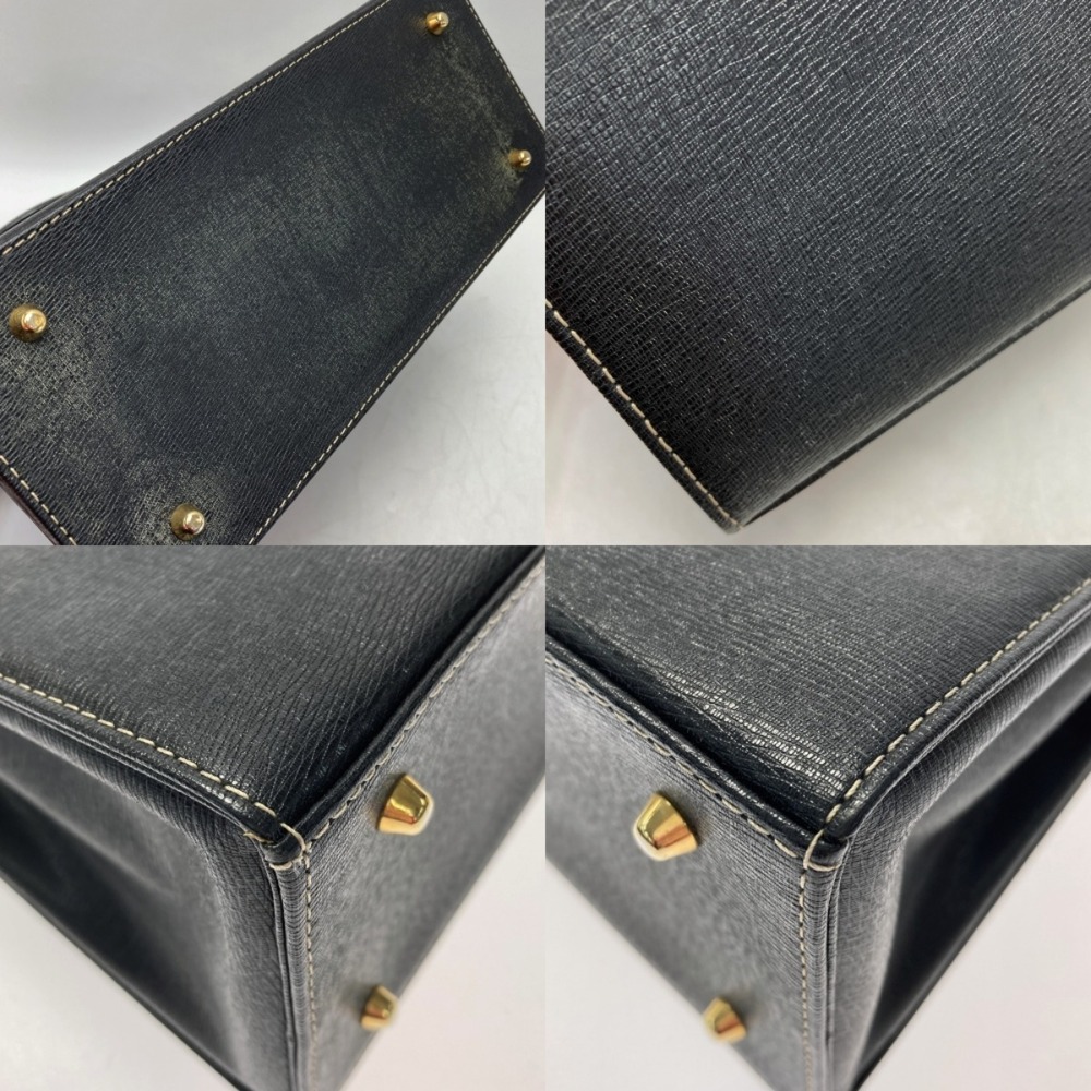 Burberry Handbag Black Leather Nova Check - Picture 7 of 7